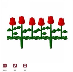 Ограждение "Цветник №1 - тюльпаны" 620мм*290мм - фото 5858